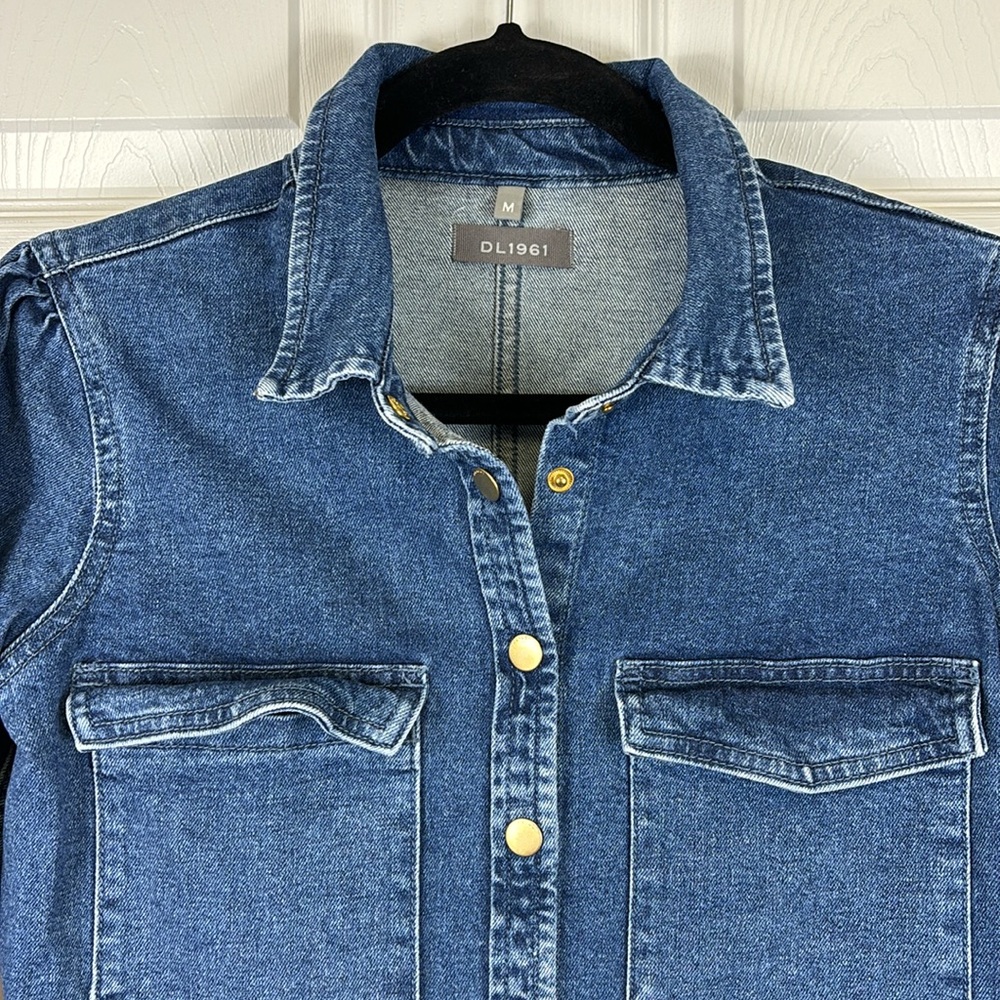 DL1961 Freja long sleeve denim utility jumpsuit in Tripoli sz med - Picture 6 of 13